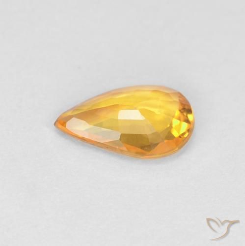 Sapphire Gemstone in 6 x 4 mm (calibrated) Size for Sale, Sapphire Stone in Apricot Orange Color