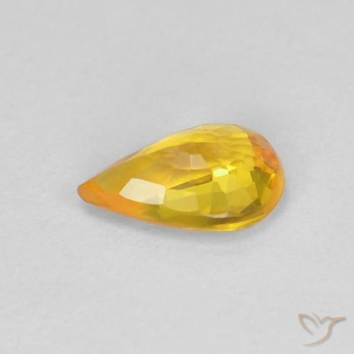 Sapphire Gemstone in 6 x 4 mm (calibrated) Size for Sale, Sapphire Stone in Medium Orange Color