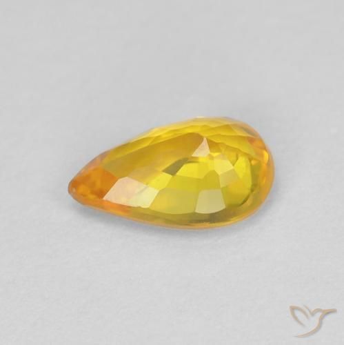 Sapphire Gemstone in 6 x 4 mm (calibrated) Size for Sale, Sapphire Stone in Medium Orange Color