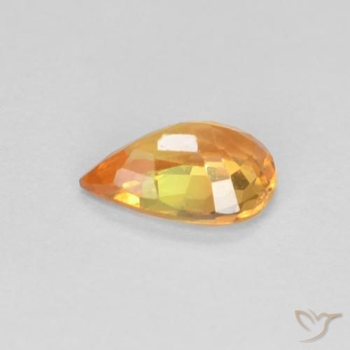 Sapphire Gemstone in 6 x 4 mm (calibrated) Size for Sale, Sapphire Stone in Bright Orange Color
