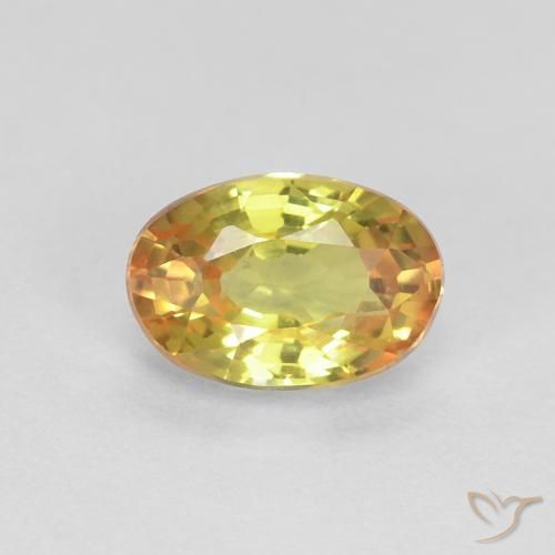 0.66ct Natural Golden-Orange Sapphire, Oval, VVS-VS