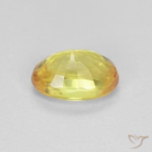 Sapphire Gemstone in 6 x 4 mm (calibrated) Size for Sale, Sapphire Stone in Golden-Orange Color