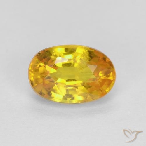 0.75ct Natural Golden Orange Sapphire, Oval, VS