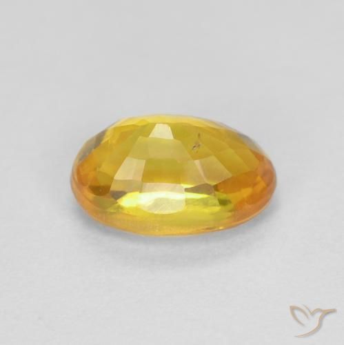 Sapphire Gemstone in 6 x 4 mm (calibrated) Size for Sale, Sapphire Stone in Golden Orange Color