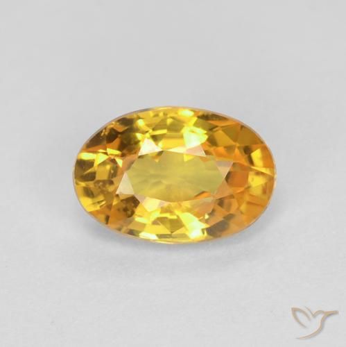 0.60ct Natural Medium Golden Sapphire, Oval, VVS