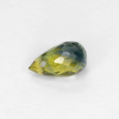 0,45 ct briolette-schliff mehrfarbiger Saphir aus Madagaskar, Größe 5,1mm, natürlicher Edelstein, VVS Reinheit, 1 Stück briolette-schliff Saphir, Mohs-Härte von 9 Geeignet für den täglichen Gebrauch im Schmuck , Geburtsstein für September, Photo A