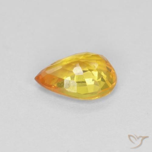 Sapphire Gemstone in 6 x 4.2 mm Size for Sale, Sapphire Stone in Golden Color