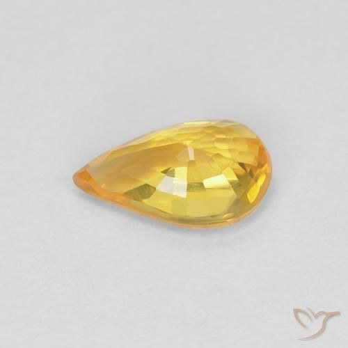 Sapphire Gemstone in 6 x 4 mm (calibrated) Size for Sale, Sapphire Stone in Golden Color
