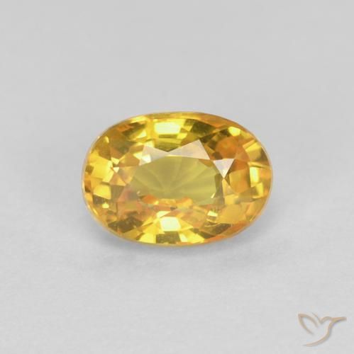 0.71ct Natural Golden Sapphire, Oval, VVS