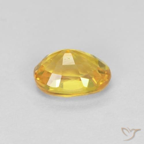 Sapphire Gemstone in 6 x 4 mm (calibrated) Size for Sale, Sapphire Stone in Golden Color