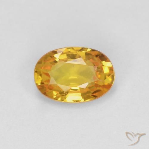 0.60ct Natural Golden Sapphire, Oval, VVS