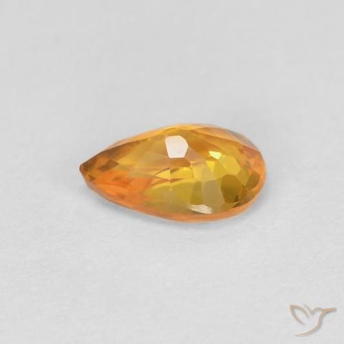 Sapphire Gemstone in 6 x 4 mm (calibrated) Size for Sale, Sapphire Stone in Apricot Orange Color