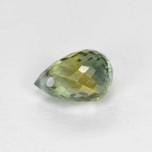 0,81 ct briolette-schliff Saphir aus Madagaskar, Größe: 5,9mm, Reinheit: VVS, Garantiert echter Edelstein, 1 Stück Saphir in Mehrfarbig Farbe, Mohs-Härte von 9 Geeignet für den täglichen Gebrauch im Schmuck, Traditioneller April-Geburtsstein , Photo A