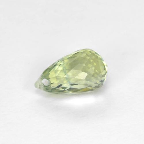 0,85 ct briolette-schliff Saphir aus Madagaskar, Größe: 6,2mm, Reinheit: VVS-VS, Garantiert echter Edelstein, 1 Stück Saphir in Hellgrün Farbe, Mohs-Härte von 9 Geeignet für den täglichen Gebrauch im Schmuck, Jahr des Tigers-Edelsteins, Photo A