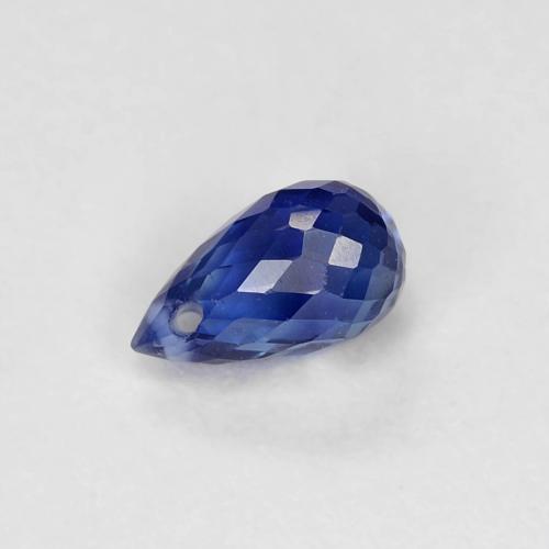 5,2mm briolette-schliff blauer Saphir aus Madagaskar, Gewicht von 0,46 ct, natürlicher Edelstein in VS Reinheit, 1 Stück briolette-schliff Saphir - Farbe: Dunkelblau, Mohs-Härte von 9 Geeignet für den täglichen Gebrauch im Schmuck, Stein der Weisheit, Photo A