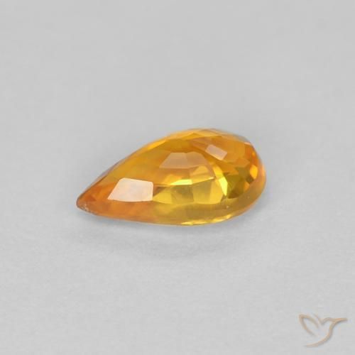 Sapphire Gemstone in 6 x 4 mm (calibrated) Size for Sale, Sapphire Stone in Apricot Orange Color