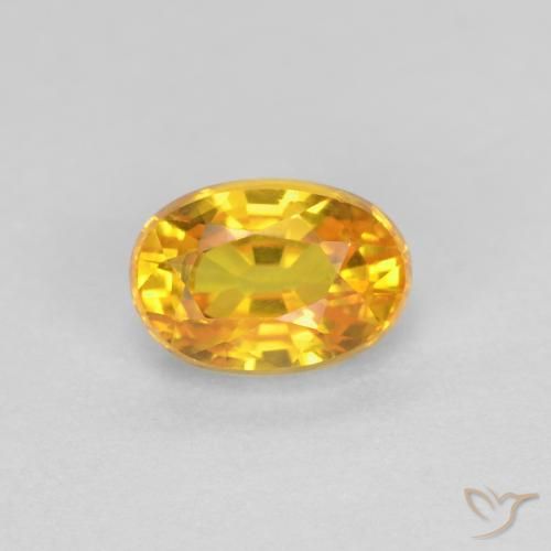 0.73ct Natural Golden Sapphire, Oval, VVS
