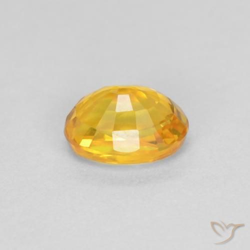 Sapphire Gemstone in 5.7 x 3.9 mm Size for Sale, Sapphire Stone in Golden Color