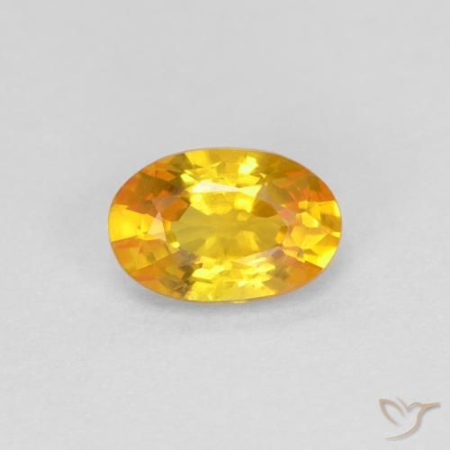 0.59ct Natural Golden Sapphire, Oval, VVS