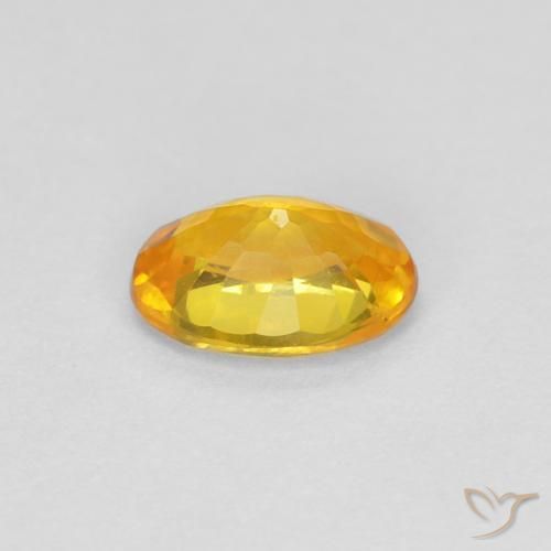 Sapphire Gemstone in 6 x 4 mm (calibrated) Size for Sale, Sapphire Stone in Golden Color