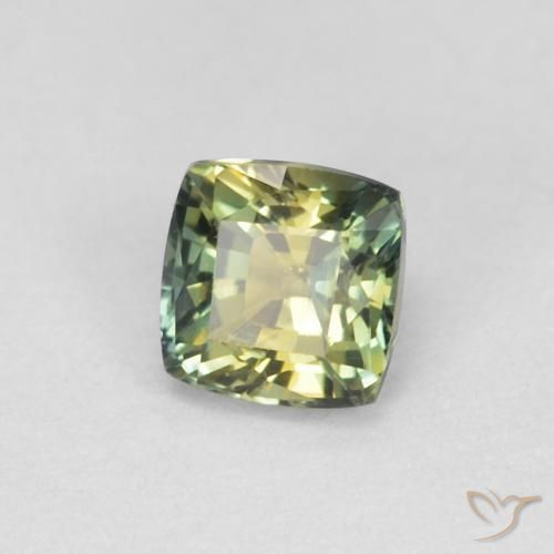 0.65 ct Multicolor Sapphire Stone, Natural Sapphire in Cushion-Cut Shape for Sale