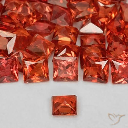 Sapphire Gemstones in 2.3 x 2.3 mm Size for Sale, Sapphire Stones in Intense Red Color