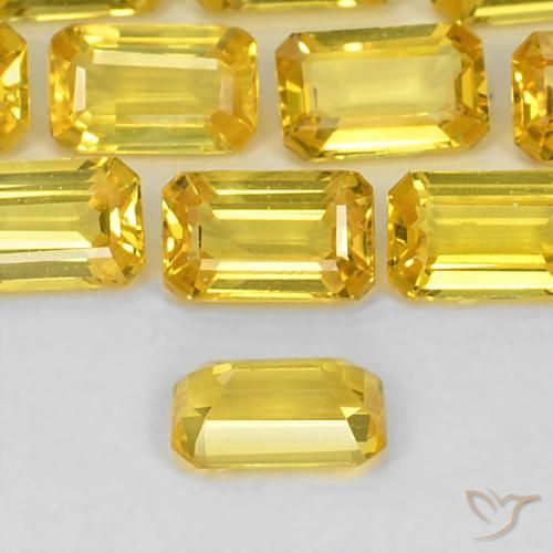 Sapphire Gemstones in 5.2 x 3.3 mm Size for Sale, Sapphire Stones in Yellow Color