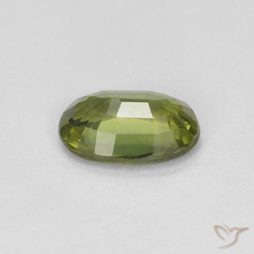 Sapphire Gemstone in 6 x 4 mm (calibrated) Size for Sale, Sapphire Stone in Medium Green Color