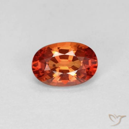 0.55 ct Red Sapphire Stone, Natural Sapphire in Oval Facet Shape for Sale