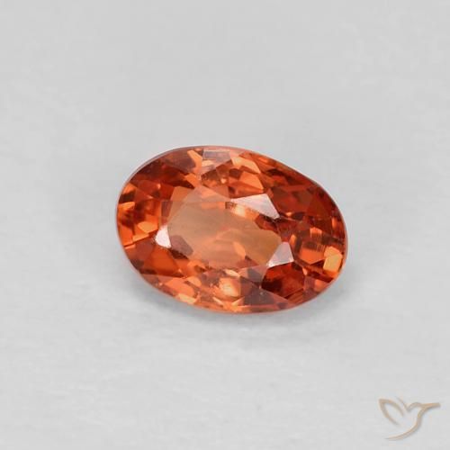 0.58 ct Red Sapphire Stone, Natural Sapphire in Oval Facet Shape for Sale