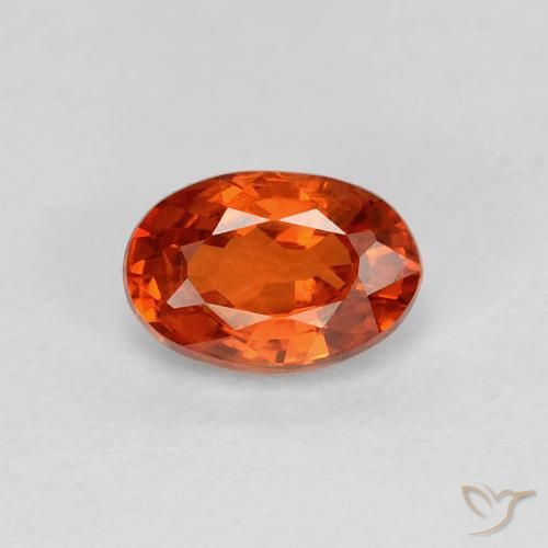 0.74ct Loose Orange Sapphire Gemstone | Oval Cut | 6.1 x 4.1 mm | GemSelect