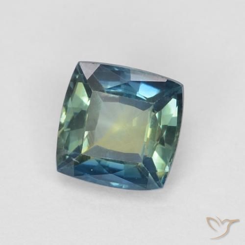 0.71 ct Multicolor Sapphire Stone, Natural Sapphire in Cushion-Cut Shape for Sale