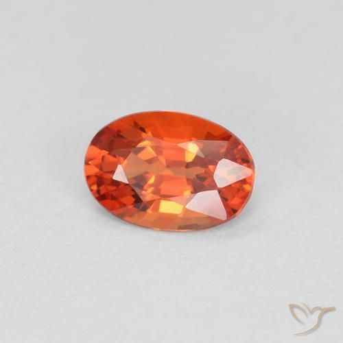0.49 ct Red Sapphire Stone, Natural Sapphire in Oval Facet Shape for Sale