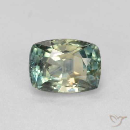 1.09 ct Multicolor Sapphire Gemstone, Sapphire Gem in Cushion-Cut Shape for Sale.