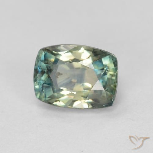 1.09 ct Multicolor Sapphire Stone, Natural Sapphire in Cushion-Cut Shape for Sale
