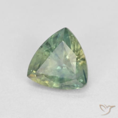 0.96 ct Multicolor Sapphire Stone, Natural Sapphire in Trillion Facet Shape for Sale