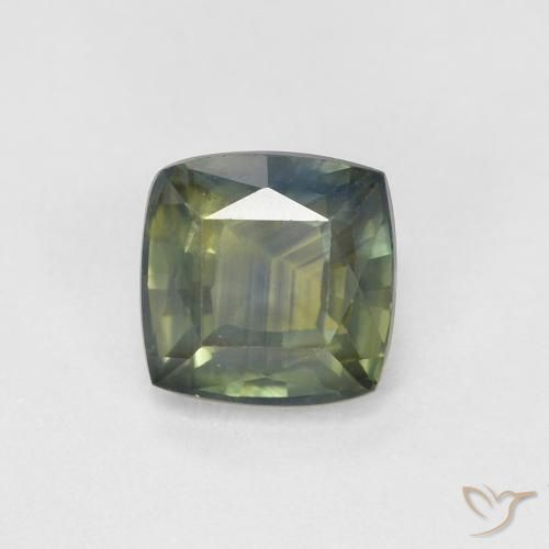 0.97 ct Multicolor Sapphire Stone, Natural Sapphire in Cushion-Cut Shape for Sale