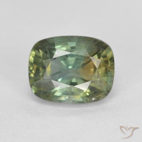 Saphir taille coussin en vrac de 1,38 ct, 5,7 x 5,3 mm de Madagascar, Photo A