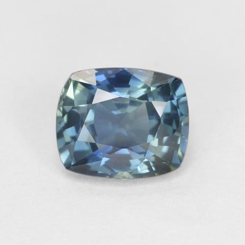 1,04 ct kissenschliff mehrfarbiger Saphir aus Madagaskar, Größe 6 x 5,1mm, Garantiert natürlicher Edelstein, VVS Reinheit, 1 Stück Saphir in Mehrfarbig Farbe, Mohs-Härte von 9 Geeignet für den täglichen Gebrauch im Schmuck, Symbolisiert Überfluss und Wohlstand, Photo A