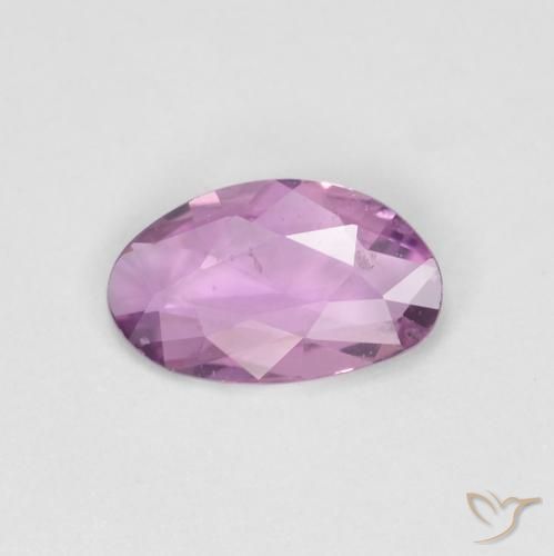 Saphir violet en vrac de 0,46 ct, 7,3 x 4,5 mm de forme impaire de Tanzanie, Photo A