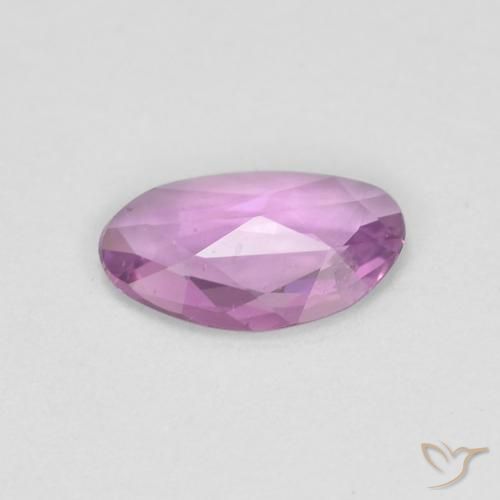 Sapphire Gemstone in 7.3 x 4.5 mm Size for Sale, Sapphire Stone in Deep Pinkish Purple Color
