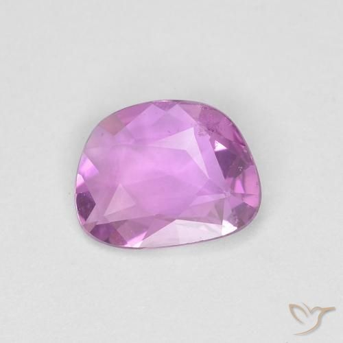 Zaffiro viola da 0,48 ct, 6 x 4,8 mm di forma dispari dalla Tanzania, Photo A
