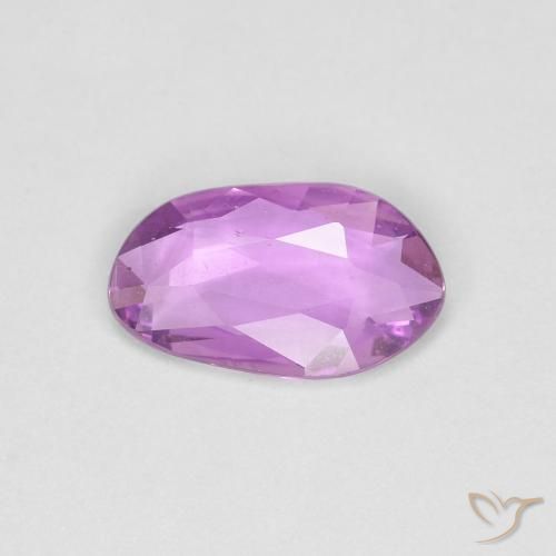 Zaffiro viola da 0,65 ct, 8 x 4,7 mm di forma dispari dalla Tanzania, Photo A