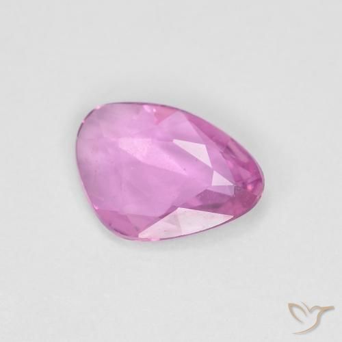 Zaffiro rosa da 0,58 ct, 7 x 5 mm di forma dispari dalla Tanzania, Photo A