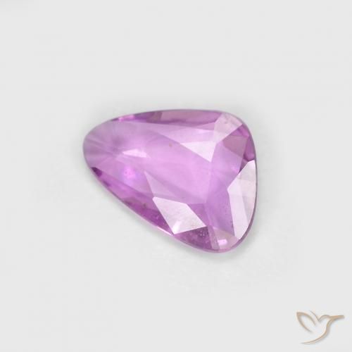 0.56 ct Purple Sapphire Stone, Natural Sapphire in Fancy Cut Shape for Sale