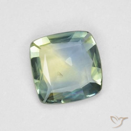 0.66 ct Multicolor Sapphire Stone, Natural Sapphire in Cushion-Cut Shape for Sale