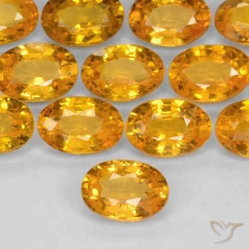 0.60ct Natural Orange-Gold Sapphire, Oval, VS