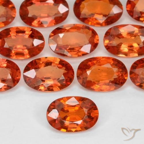 0.52ct Natural Medium Orange Sapphire, Oval, VS