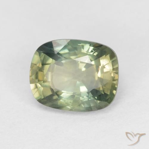 1.40 ct Multicolor Sapphire Stone, Natural Sapphire in Cushion-Cut Shape for Sale