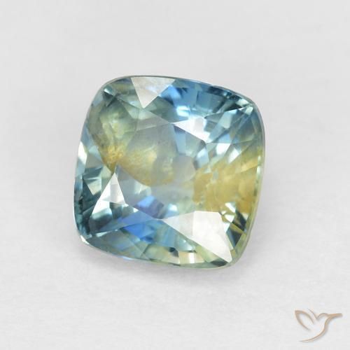 1.15 ct Multicolor Sapphire Stone, Natural Sapphire in Cushion-Cut Shape for Sale